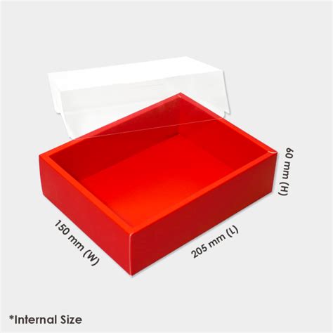rectangle gift box with clear lid